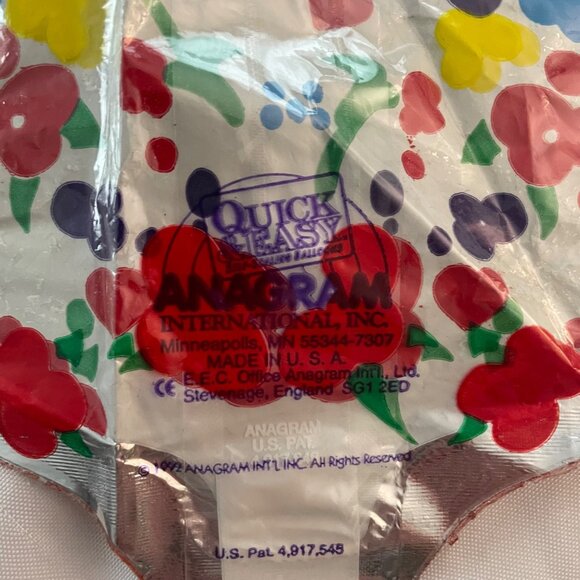 20.5inch vintage I love you mylar balloon Red Heartm1999 Fail Red Valentine - Picture 4 of 12